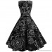 NEARTIME ❤️Women Dress Clearance Vintage Printing Sleeveless Evening Party Prom Swing Dress Black B079JDV7DY